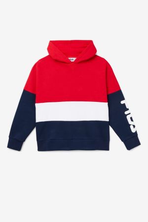 FILA Winn Hoodies Red / White / Navy,Mens Clothing | CA.GJCHAP849